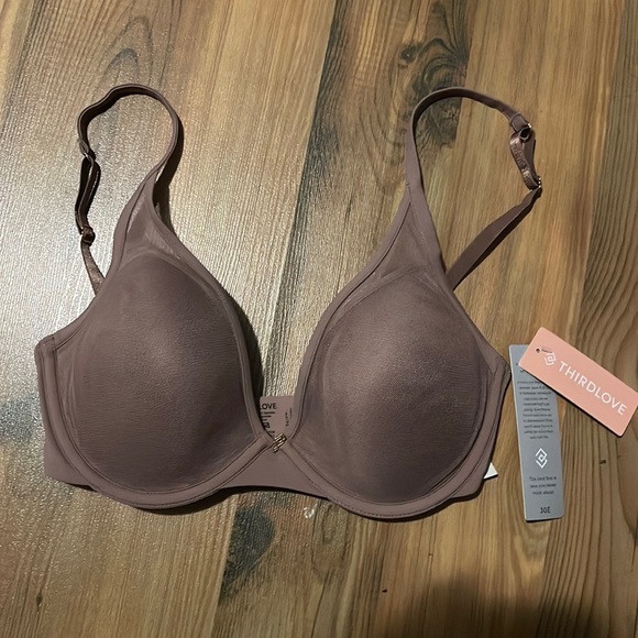 ThirdLove 24/7 Classic Contour Plunge Bra Size 30E/30DD - Picture 2 of 7